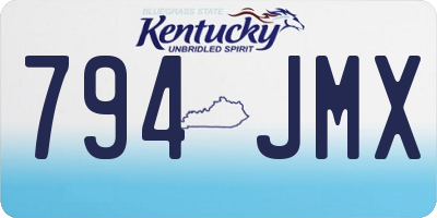 KY license plate 794JMX