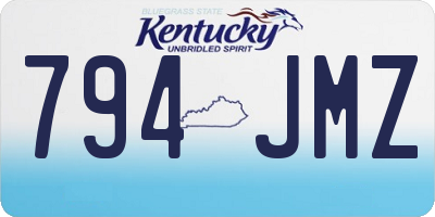 KY license plate 794JMZ