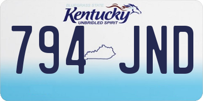 KY license plate 794JND