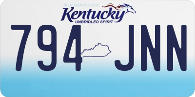 KY license plate 794JNN