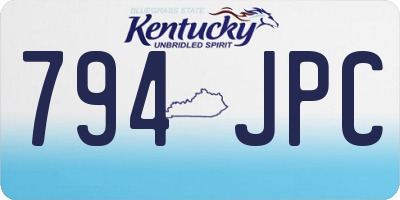 KY license plate 794JPC