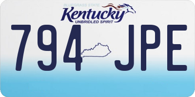 KY license plate 794JPE