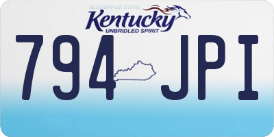 KY license plate 794JPI