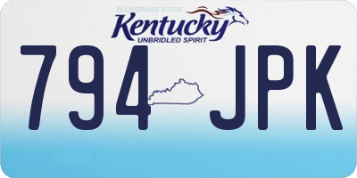 KY license plate 794JPK