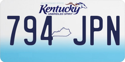 KY license plate 794JPN