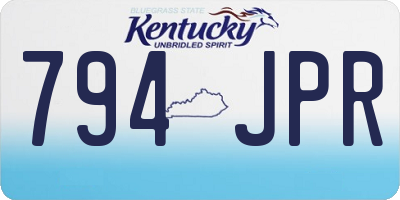 KY license plate 794JPR
