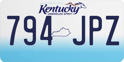 KY license plate 794JPZ