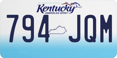 KY license plate 794JQM