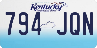 KY license plate 794JQN