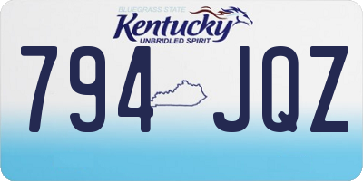 KY license plate 794JQZ