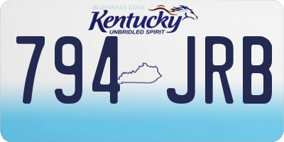 KY license plate 794JRB