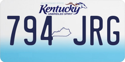 KY license plate 794JRG