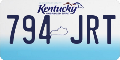 KY license plate 794JRT
