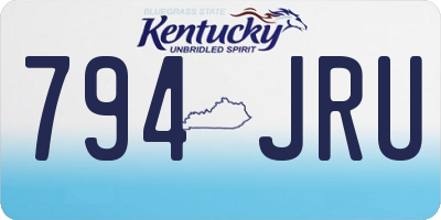 KY license plate 794JRU