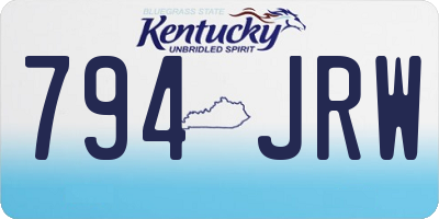 KY license plate 794JRW