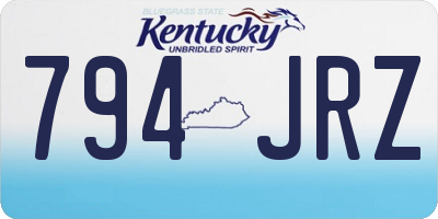KY license plate 794JRZ