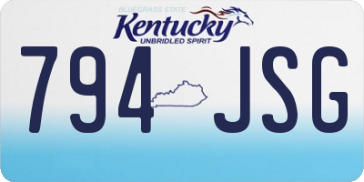 KY license plate 794JSG