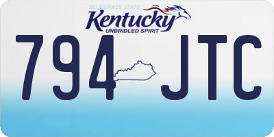 KY license plate 794JTC