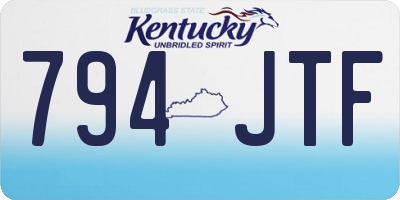 KY license plate 794JTF