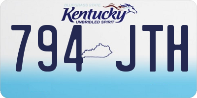 KY license plate 794JTH
