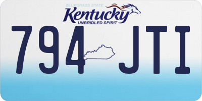 KY license plate 794JTI