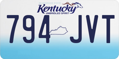 KY license plate 794JVT