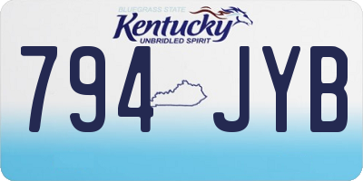 KY license plate 794JYB
