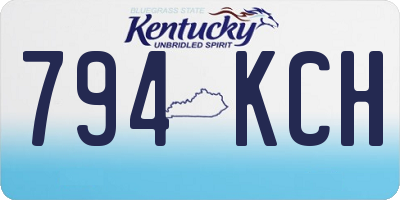 KY license plate 794KCH