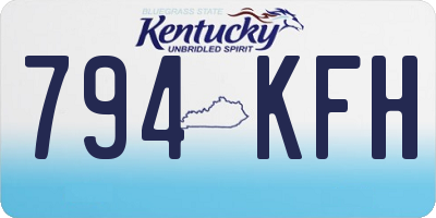 KY license plate 794KFH