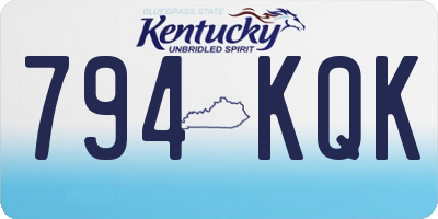 KY license plate 794KQK