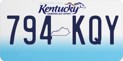 KY license plate 794KQY