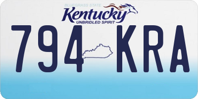 KY license plate 794KRA