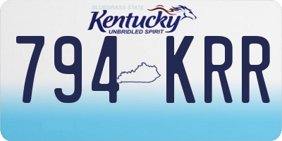 KY license plate 794KRR