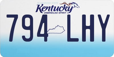 KY license plate 794LHY
