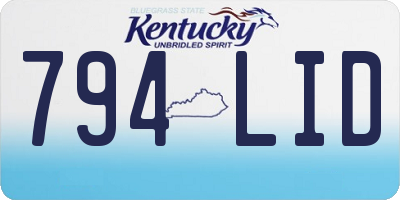 KY license plate 794LID