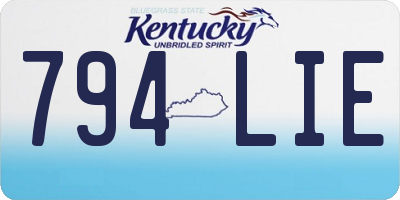 KY license plate 794LIE