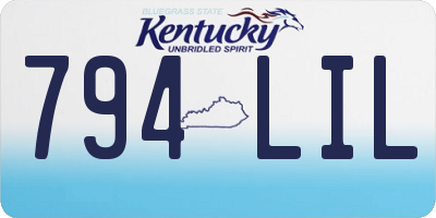 KY license plate 794LIL
