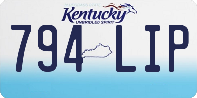 KY license plate 794LIP