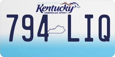KY license plate 794LIQ