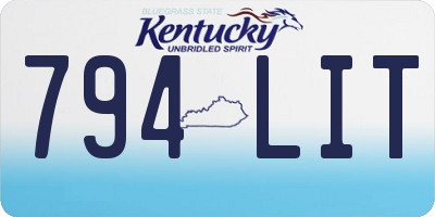 KY license plate 794LIT