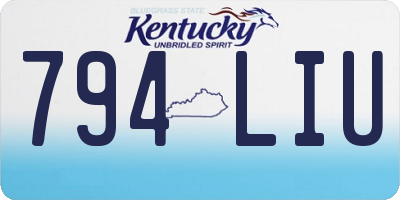 KY license plate 794LIU