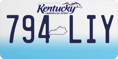 KY license plate 794LIY