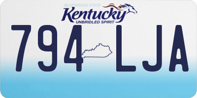 KY license plate 794LJA
