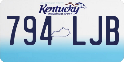 KY license plate 794LJB