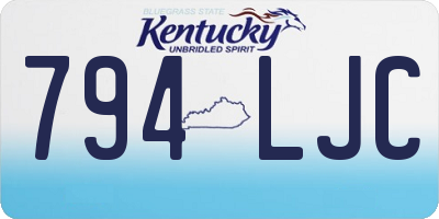 KY license plate 794LJC