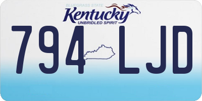 KY license plate 794LJD
