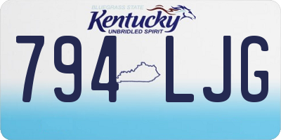KY license plate 794LJG