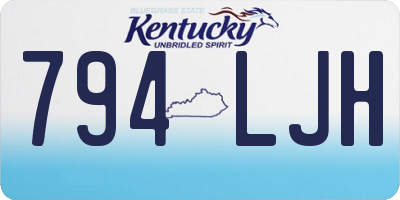 KY license plate 794LJH