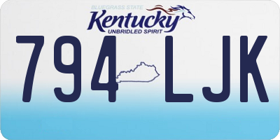 KY license plate 794LJK