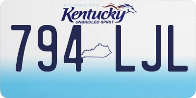 KY license plate 794LJL